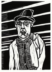 Homem de Southwark, 2013 (linóleo)