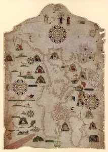 Carta do Mediterrâneo, Mar Negro e costas da Europa Ocidental e noroeste da África, c.1559 de Matteo Prunes
