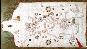 Mapa do Mar Mediterrâneo (portolan de Matteo Prunes
