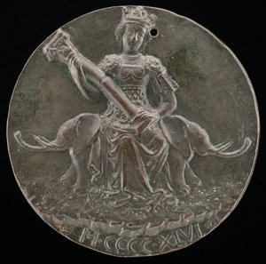 Fortitude Holding a Broken Column [reverso], 1446.