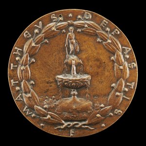 Fonte Montada por um Macho Nu Figura [reverso], c. 1446.