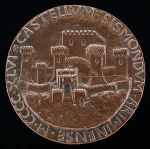 O Castelo de Rimini [ao contrário], 1446. de Matteo di Andrea de Pasti