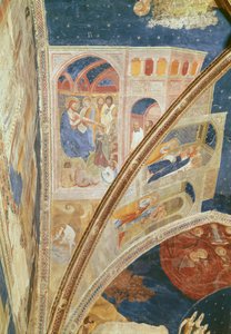 O Chamado de São Marcial, um pescador, detalhe do teto da capela do Tinel com cenas da vida de São Martinho, 1344-45