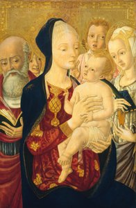 Madonna e Criança com São Jerônimo, Santa Catarina de Alexandria e Anjos, c. 14651470.