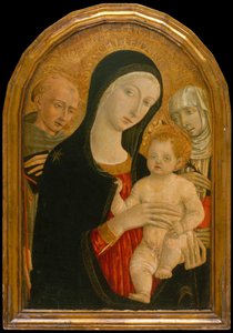 Madonna e Child com os Santos Francisco e Catarina de Sena, cerca de 1476-80.