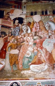 Massacre dos Inocentes, Fresco na igreja de Santi Agostino, Siena, 1482.  