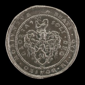 Armas e Inscrição [reverso], 1592. de Matthäus Carl