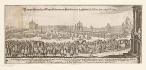 Partida de Catarina de Bragança para Inglaterra, 20 de Abril de 1662
Prächtiger Durchzug der Königin Catharina von Gross Britanien, so geschehen in Lisabona den 20 de Abril Ao. 1662 (título sobre o objecto)
Casamento de Catarina de Bragança e do Rei Carl de Matthäus Merian (II)