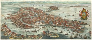Vista aérea de Veneza de 1636 por Matthäus Merian de Matthaus Merian