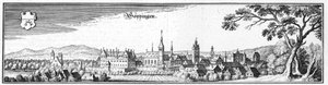 Göppingen - extrato de Topographia Sueviae (Suábia) de Matthaus Merian