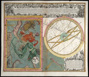 Cometa, aqui anno Christi, 1742 de Matthaeus Seutter