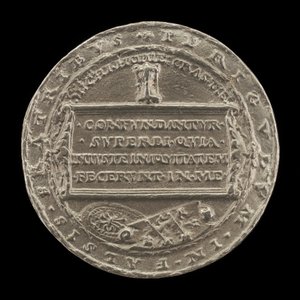 Ampulheta em uma Tábua Inscrita [reverso].