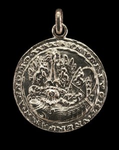 Shield, Cuirass, Casque, e Crest [reverso], 1541. de Matthes Gebel