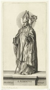 São Alberto
S. Albertus (título sobre o objecto)
Santos (título da série) de Mattheus Borrekens
