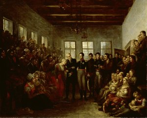 O Príncipe de Orange Visitando Vítimas de Inundação no Orfanato Almoners, Amsterdã, em 14 de fevereiro de 1825