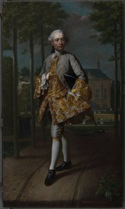 Retrato de Gerard Cornelis van Riebeeck
Gerard Cornelis van Riebeeck (1722-1759), Secretário da Delft, presumivelmente em frente da sua Casa de Campo Essensteyn na Voorburg