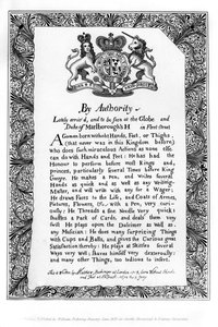 Projeto caligráfico de Matthew Buchinger, anão de Nurnburg, 1717, 1840 de Matthew Buchinger