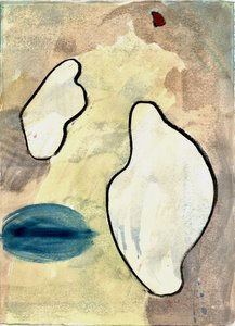 Du Serie Douce Le Matin 3, 2021 (aguarela e carvão vegetal) de Matthew Hilton
