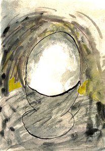 O Ovo Perfeito do Solteiro 2, 2021 (aguarela, carvão) de Matthew Hilton