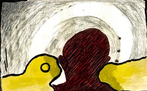 Whisper, 2021 (aguarela, pastel) de Matthew Hilton