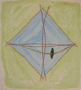 gráfico de varas 6, 2014 (lápis de cor aquarela) de Matthew Hilton