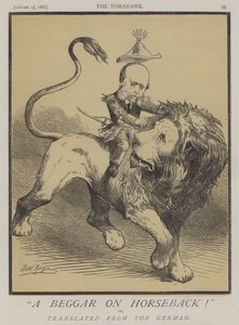 A Beggar on Horseback! ou, Traduzido do alemão (cor litho) de Matthew