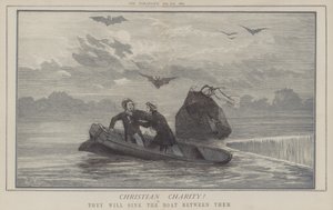 Christian Charity! ou, Eles Afundarão o Barco entre Eles (cor litho) de Matthew