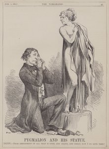 Pigmalião e Sua Estátua (cor litho) de Matthew