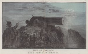 Tied to the Gun! ou, Poor Peace in Danger (cor litho) de Matthew