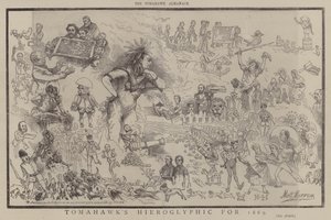 Hieróglifo de Tomahawk para 1869 (cor litho) de Matthew