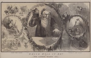 Qual será? ou, The London Season 1868-9 (cor litho) de Matthew