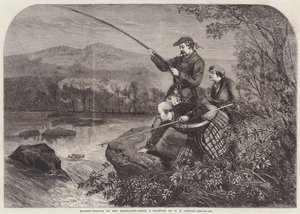 Pesca de salmão nas Terras Altas de Matthew Somerville Morgan