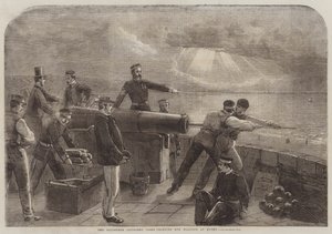 O Corpo de Artilharia Voluntária aprendendo Prática de Armas no Hythe de Matthew Somerville Morgan