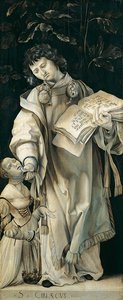 Painel do Altar Heller representando St. Cyriacus de Matthias Grünewald