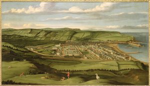 Whitehaven, Cumbria, Exibindo Flatt Hall, c.1730-35 (óleo sobre tela) de Matthias Read