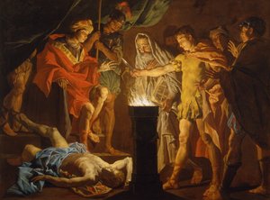 Mucius Scaevola na presença de Lars Porsenna