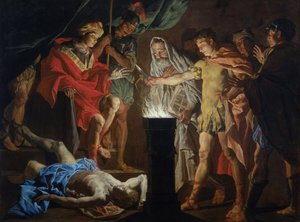 Mucius Scaevola na presença de Lars Porsenna