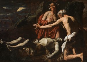 Adão e Eva lamentam a morte de Abel, 1632-1635.