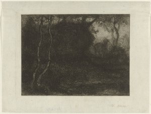 Floresta com um bode de Matthijs Maris