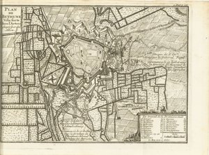 Beleg van Bethune, 1710
Plano de Bethune, uma cidade fortificada em Artois sitiada pelos Alliez (título sobre o objecto)