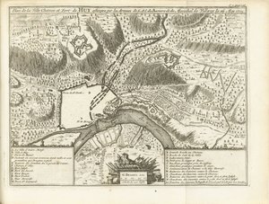 Beleg van Huy, 1705
Plano da Cidade, Castelo e Forte de Huy sitiado pelas Armas de S.E. de Baviere & Marechal de Villeroy em 26 de Maio de 1705 (título sobre o objecto)