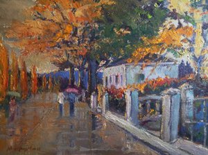 Rua Chuvosa de Outono de Matthys Moss