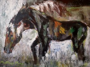 Cavalos selvagens coloridos de Matthys Moss