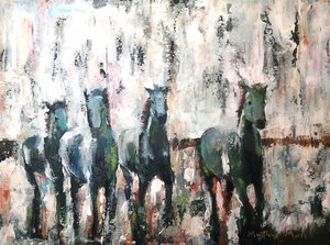 Cavalos selvagens a galopar de Matthys Moss
