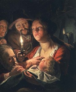 Mãe e Filho à luz das velas