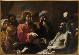 Ressurreição de Lázaro, Segunda metade do século XVII (óleo sobre tela) de Mattia (1613 99) Preti