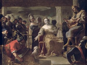 A rainha de Sabá antes de Salomão de Mattia Preti