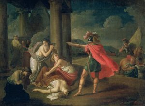 A morte de Camilla, irmã de Horácio, 1787 de Matvei Ivanovich Puchinov