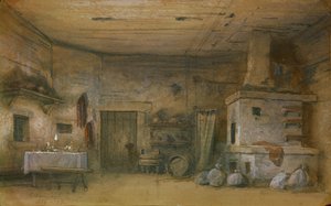 Cenografia da ópera Vakula the Smith de P. Tchaikovsky, 1876