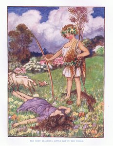 O menino mais bonito do mundo, ilustração de contos de fadas de lady Anns, 1914